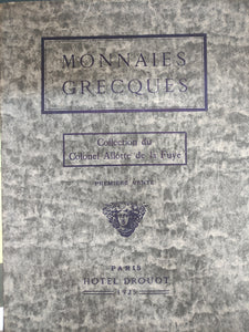 Monnaies grecques: Collection du Colonel Allotte de la Fuÿe. Première vente.