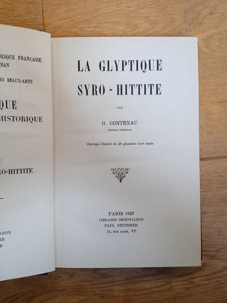 La glyptique syro-hittite.