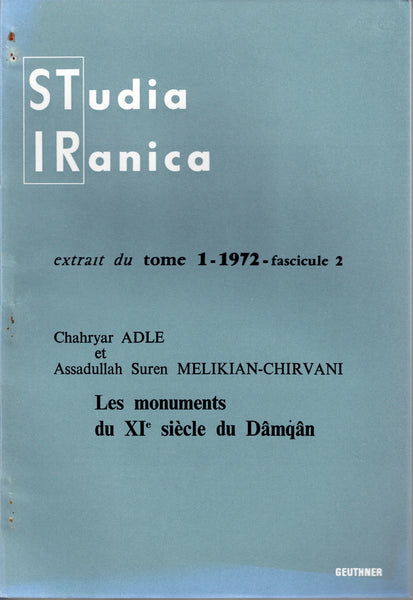 Studia Iranica. Cinq extraits du tome 1 fascicule 1&2. 1972