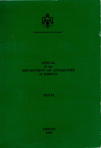 Annual of the Department of Antiquities of Jordan. XXXVI.