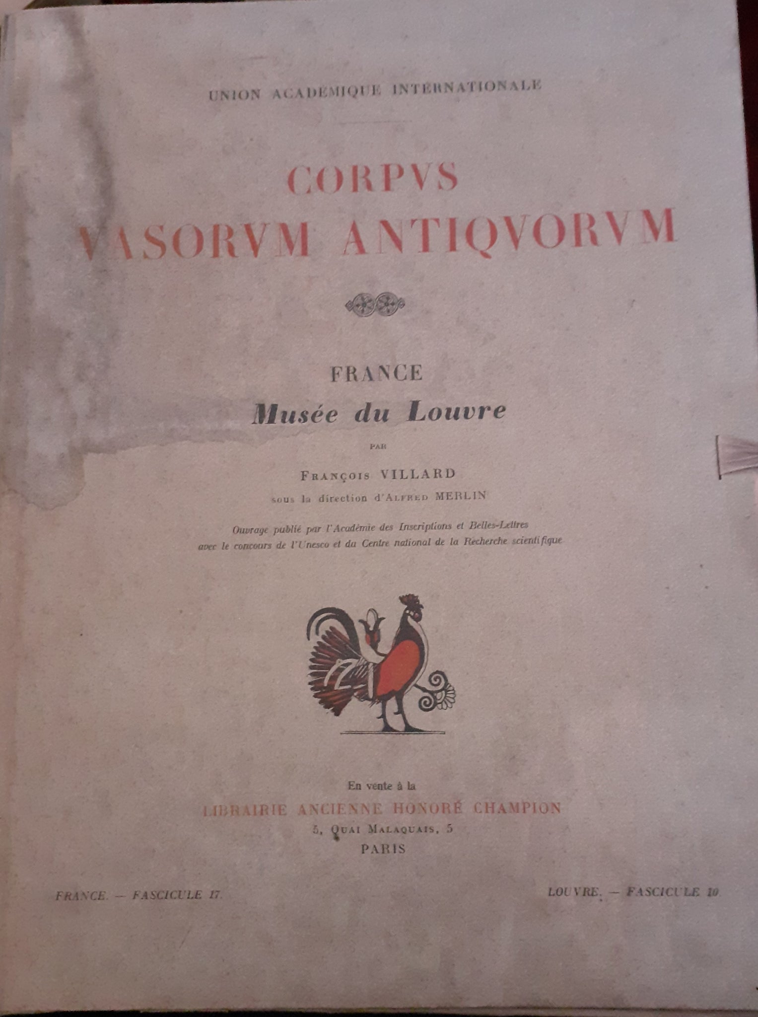 Corpus Vasorum Antiquorum. C.V.A. France, fasc. 17. Musée du Louvre, fascicule 10.