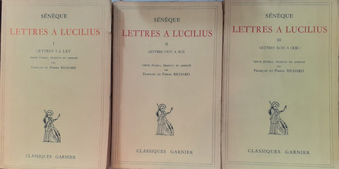 Lettres à Lucilius. Tomes 1, 2 et 3.