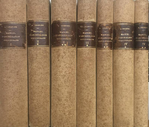 Manuel d'archéologie Préhistorique, Celtique et Gallo-romaine V. Archéologie Gallo-romaine. Première à quatrième parties. 7 volumes.