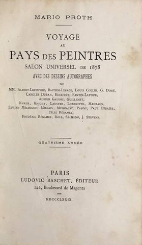 Voyage au pays des peintres. Salon universel de 1878.