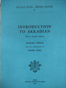 Studia Pohl: Series Maior 9. Introduction to Akkadian.