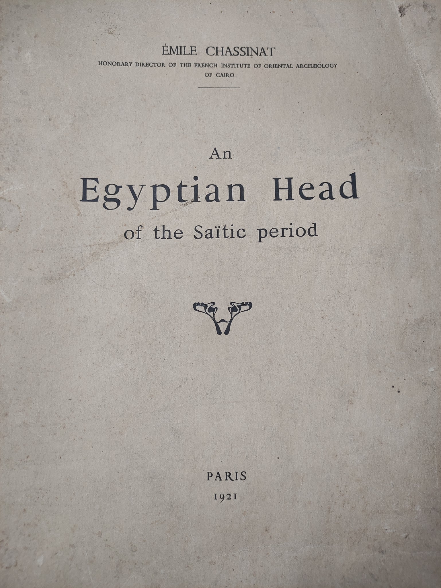An Egyptian Head of the Saïtic period.
