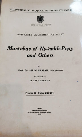Excavations at Saqqara, 1937-1938, Volume II: Mastabas of Ny-ankh-Pepy and others.