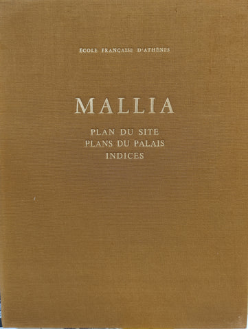 Mallia. Plan du site, plans du palais, indices.