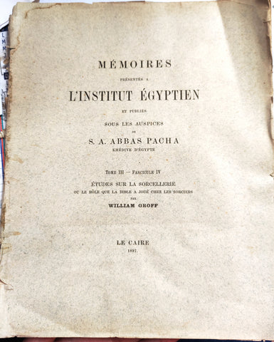 Etudes sur la sorcellerie ou le rôle que la Bible a joué chez les sorciers.