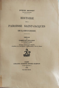 Histoire de la Paroisse Saint-Jacques De-La-Boucherie.