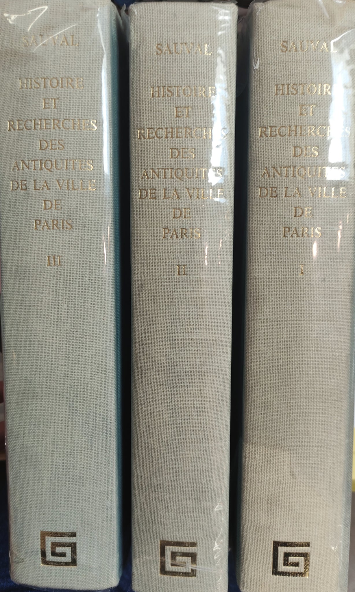 Histoire et recherches des Antiquités de la ville de Paris. III volumes.