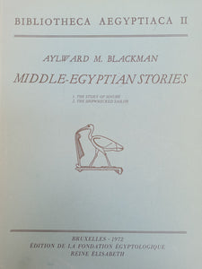 Middle-Egyptian Stories. Bibliotheca Aegyptiaca II.