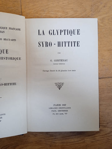 La glyptique syro-hittite.