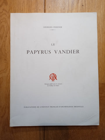 Le Papyrus Vandier. BiGen 7.