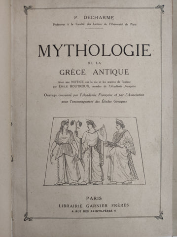Mythologie de la Grèce antique. Sixieme édition.