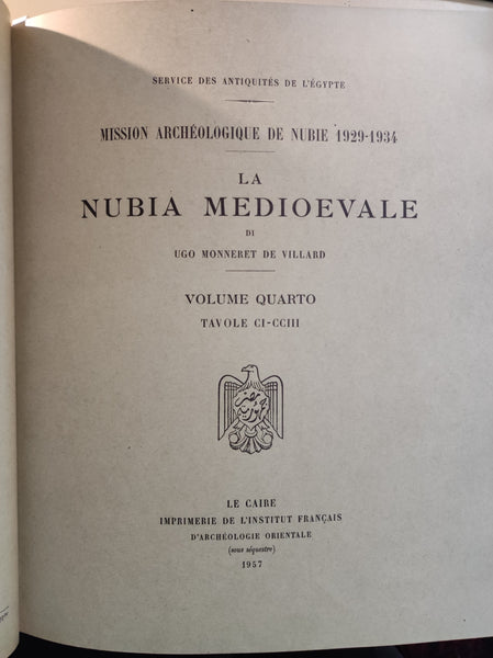 La Nubia Medioevale. I, II, III, IV.