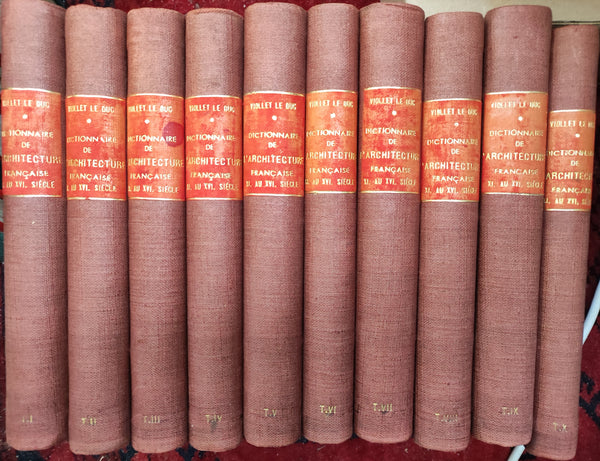 Dictionnaire de l'architecture Française . XI au XVI siècle. Complet - 10 tomes.