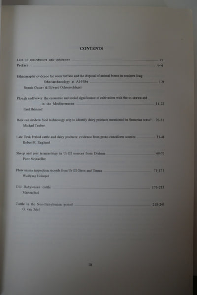 Bulletin on Sumerian Agriculture. Vol I à VIII.