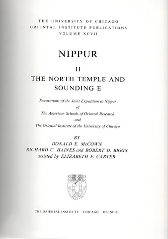 Nippur II - The North Temple and Sounding E.