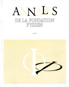 Annales de la fondation Fyssen. n°23.