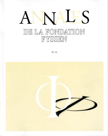 Annales de la fondation Fyssen. n°23.