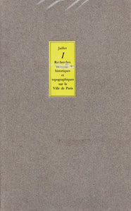 Recherches critiques historiques et topographiques sur la Ville de Paris. Volume 1-5.