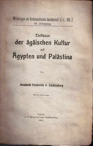 Einflüsse der ägäischen Kultur auf Ägypten und Palästina.