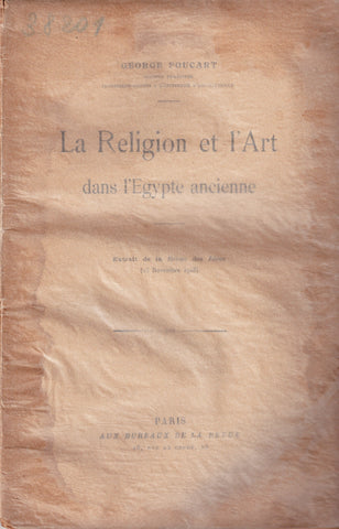 La religion et l'art dans l'Egypte ancienne.