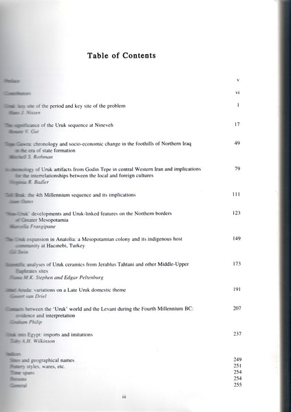 Artefacts of Complexity. Tracking the Uruk in the Near East.