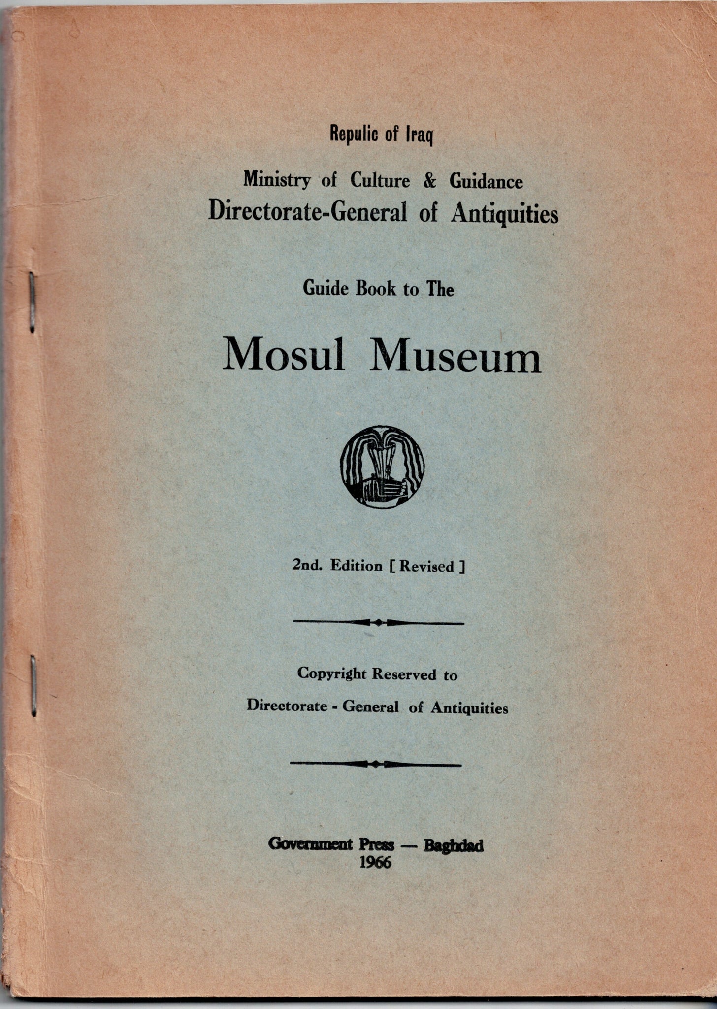 Guide Book to the Mosul Museum.