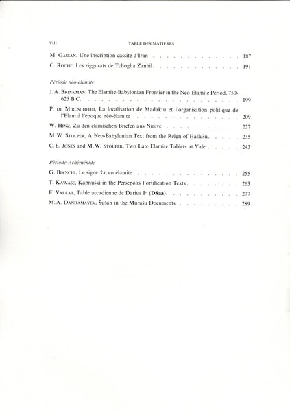 Fragmenta Historiae Elamicae. Mélanges offerts à M.J. Steve.