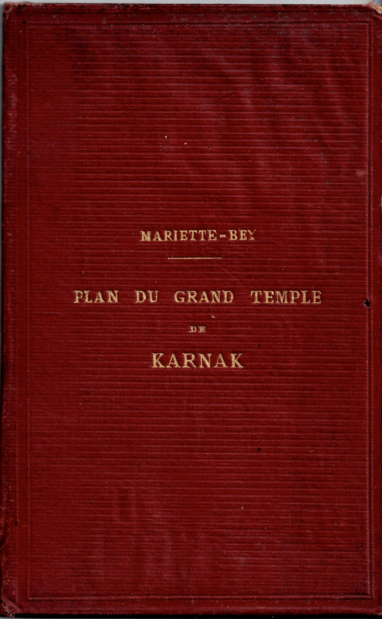 Plan of the great temple of Karnak.
