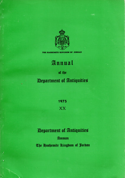 Annual of the Department of Antiquities of Jordan. XX. 1975.