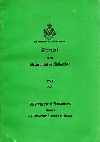 Annual of the Department of Antiquities of Jordan. XX. 1975.