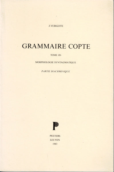 Coptic grammar. 4 volumes in 3 volumes.
