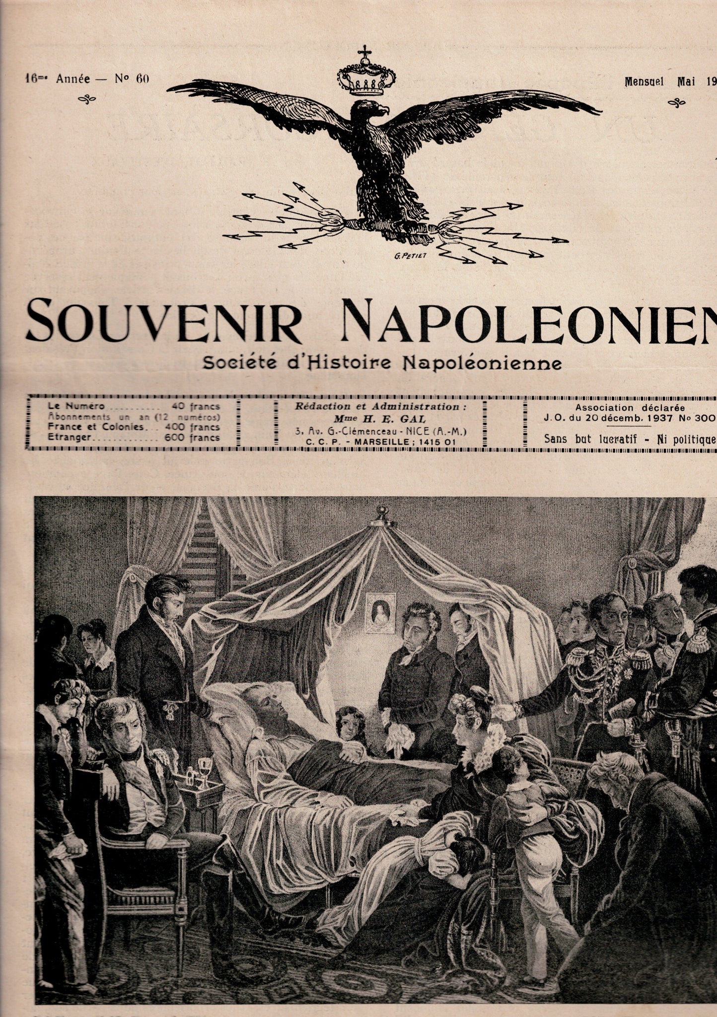 Souvenir Napoléonien.. Société d'Histoire Napoléonienne. 16eme Année - N° 60.