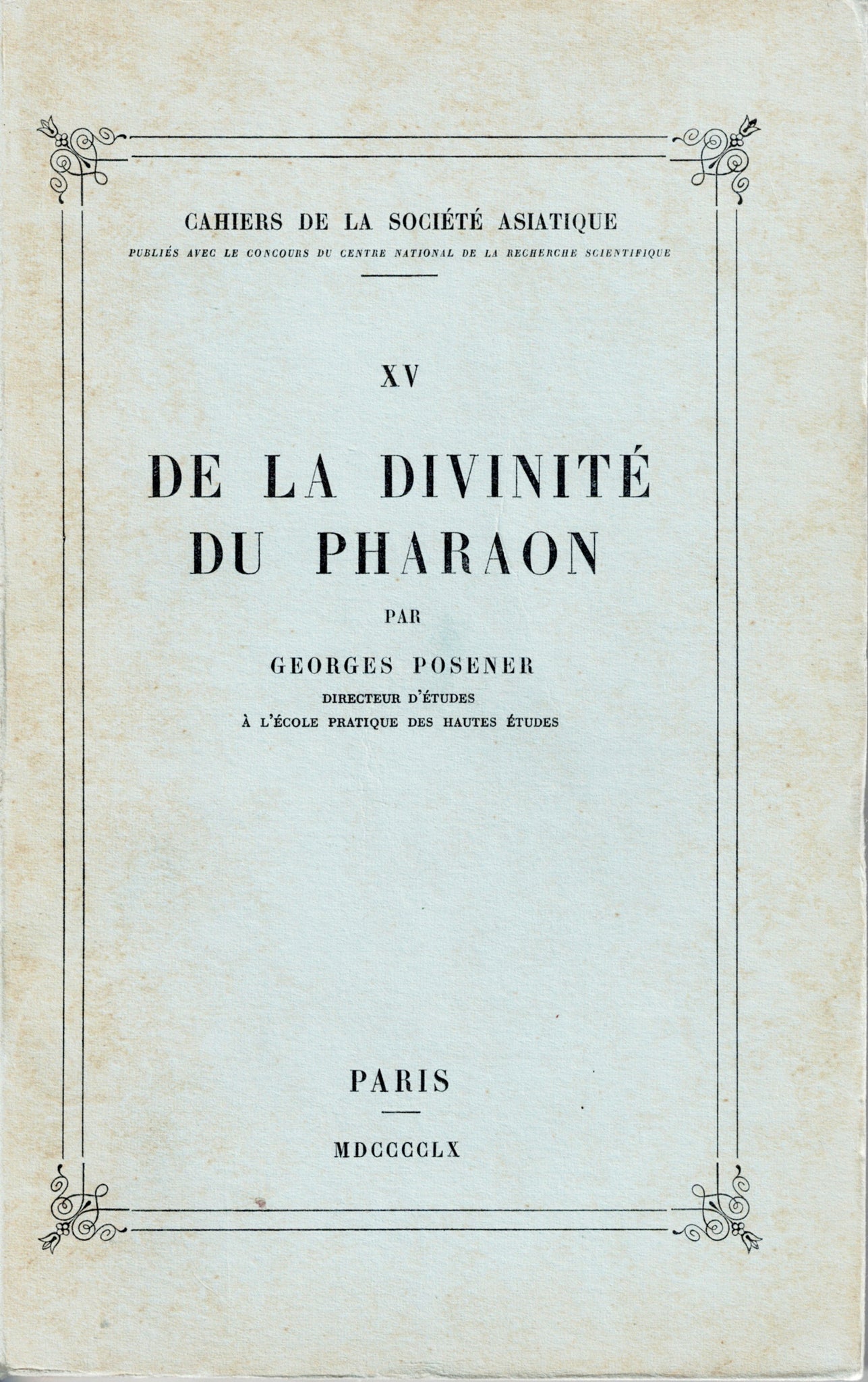 From the divinity of the pharaoh.