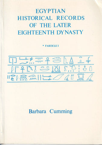 Egyptian Historical Records of the Later Eighteenth Dynasty. Booklet 1-6. (complete set).