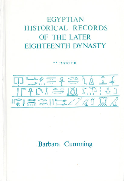 Egyptian Historical Records of the Later Eighteenth Dynasty. Booklet 1-6. (complete set).