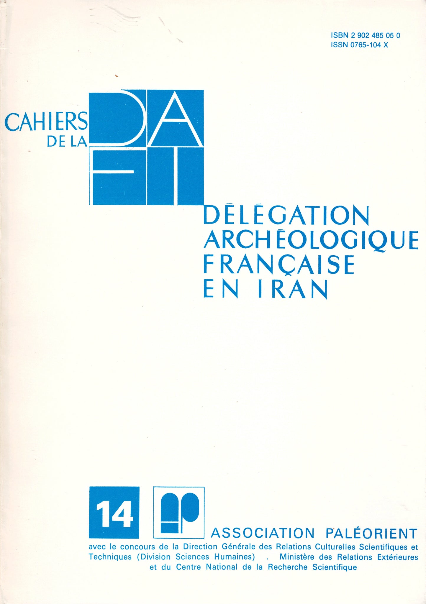 Cahiers de la DAFI 14.