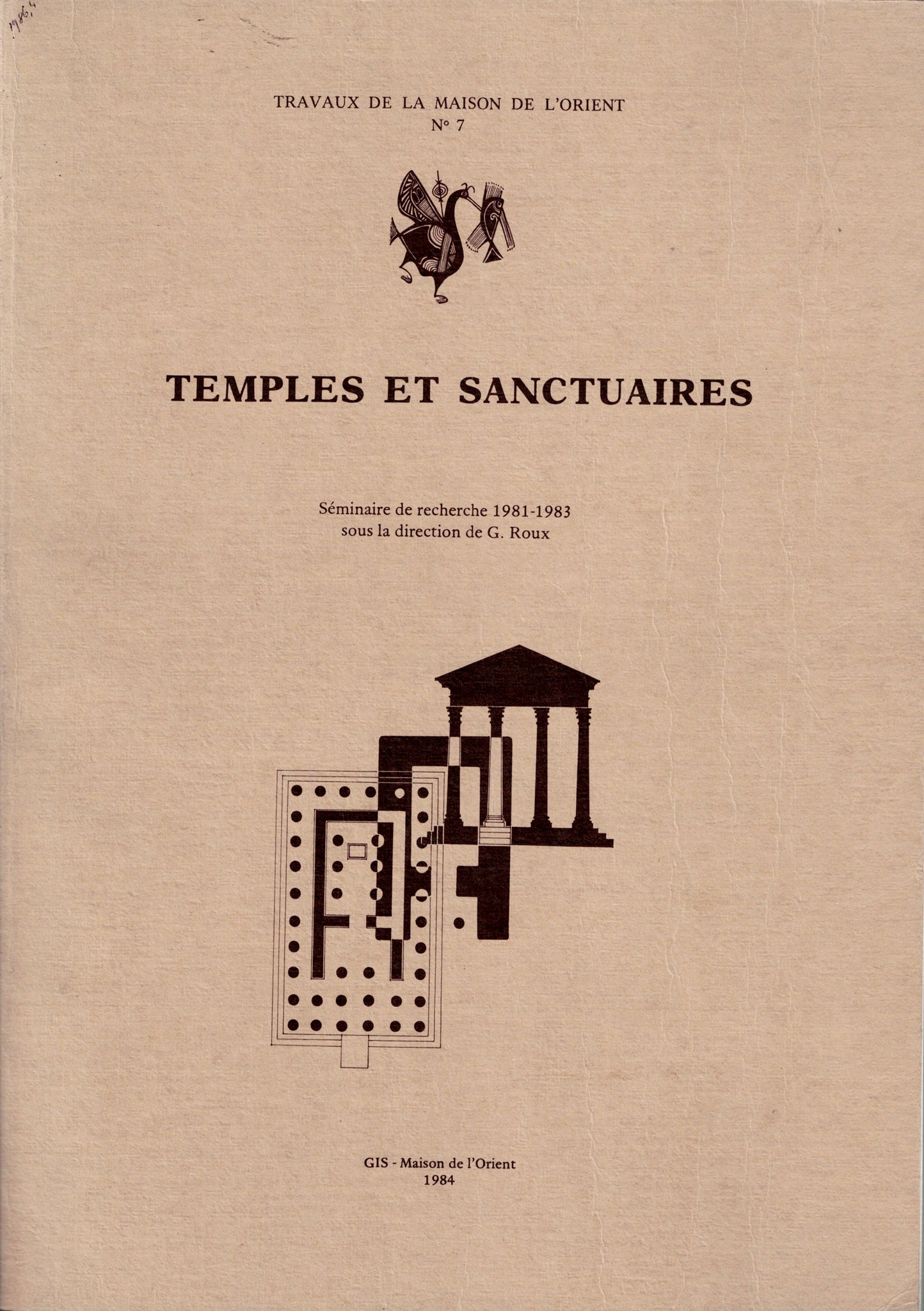 Temples et sanctuaires - Séminaire de recherche, 1981-1983.