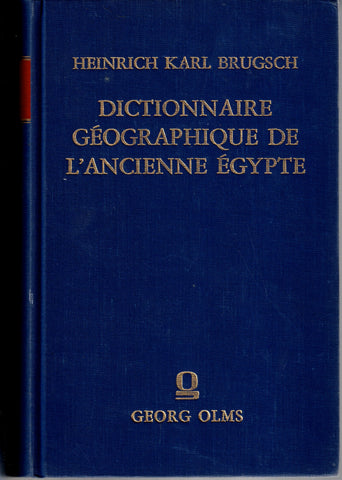 Dictionnaire géographique de l'ancienne Egypte.