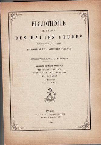 Stèles de la XII dynastie. 1ere et 2eme livraison, Planches I-XXV & XXVI-LX.