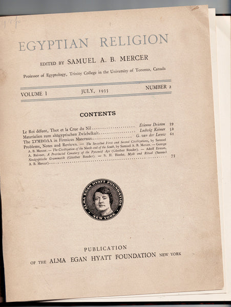 Monument biographique de Bakenkhonsou & Egyptian Religion vol. I, number 2.
