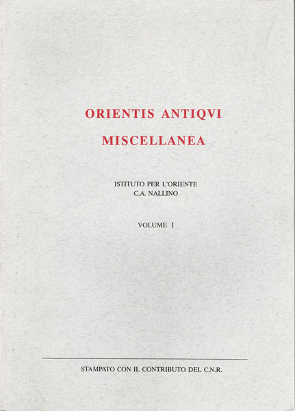 Orientis Antiqui Miscellanea. 2 volumes.