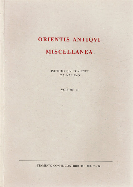 Orientis Antiqui Miscellanea. 2 volumes.