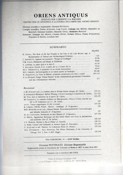 Orientis Antiqui Miscellanea. 2 volumes.