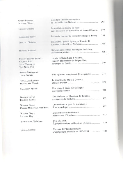Bulletin de l'Institut Français d'Archéologie Orientale 93. BIFAO 93.
