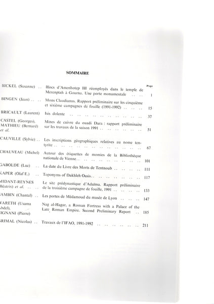 Bulletin de l'Institut Français d'Archéologie Orientale 92. BIFAO 92.