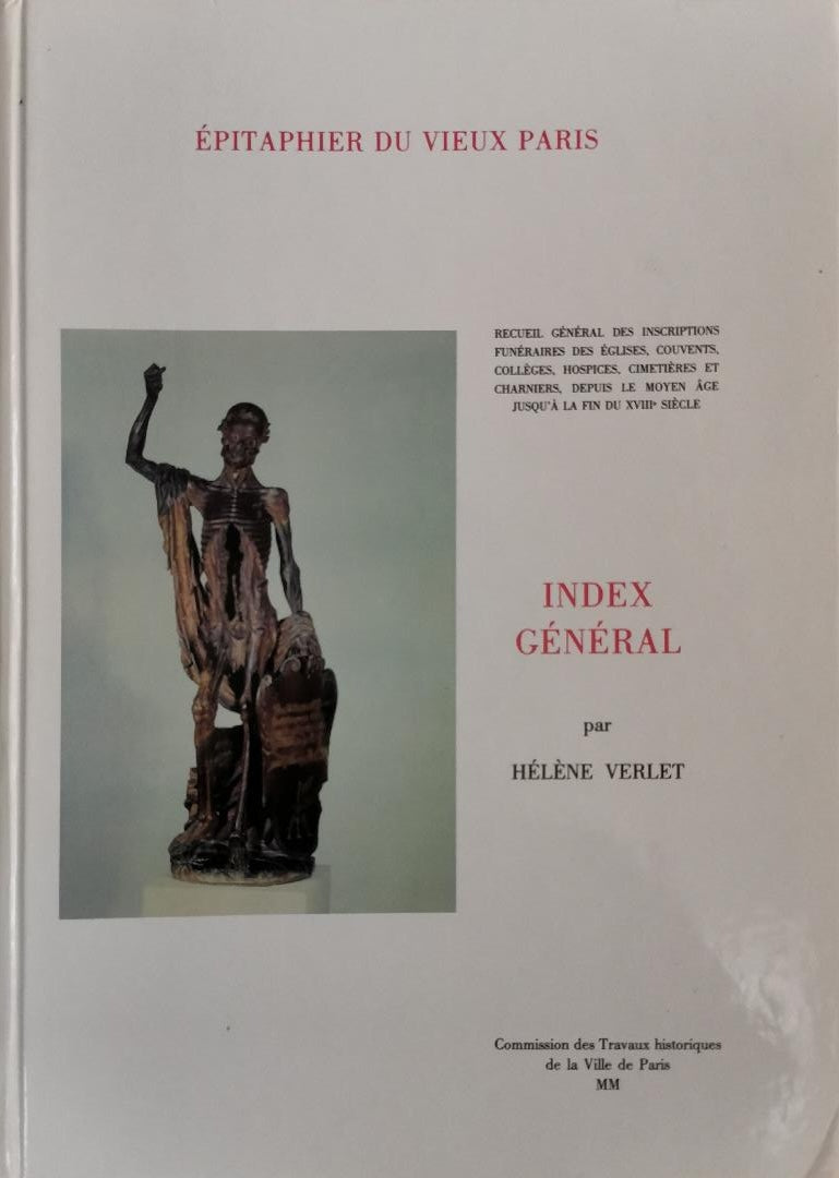 Épitaphier du vieux Paris. Index Général.